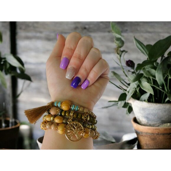 Bohemian Multi-Layered Beaded Bracelet With Tassel & Tree Of Life Charm Jewelry - Picture 2 of 11